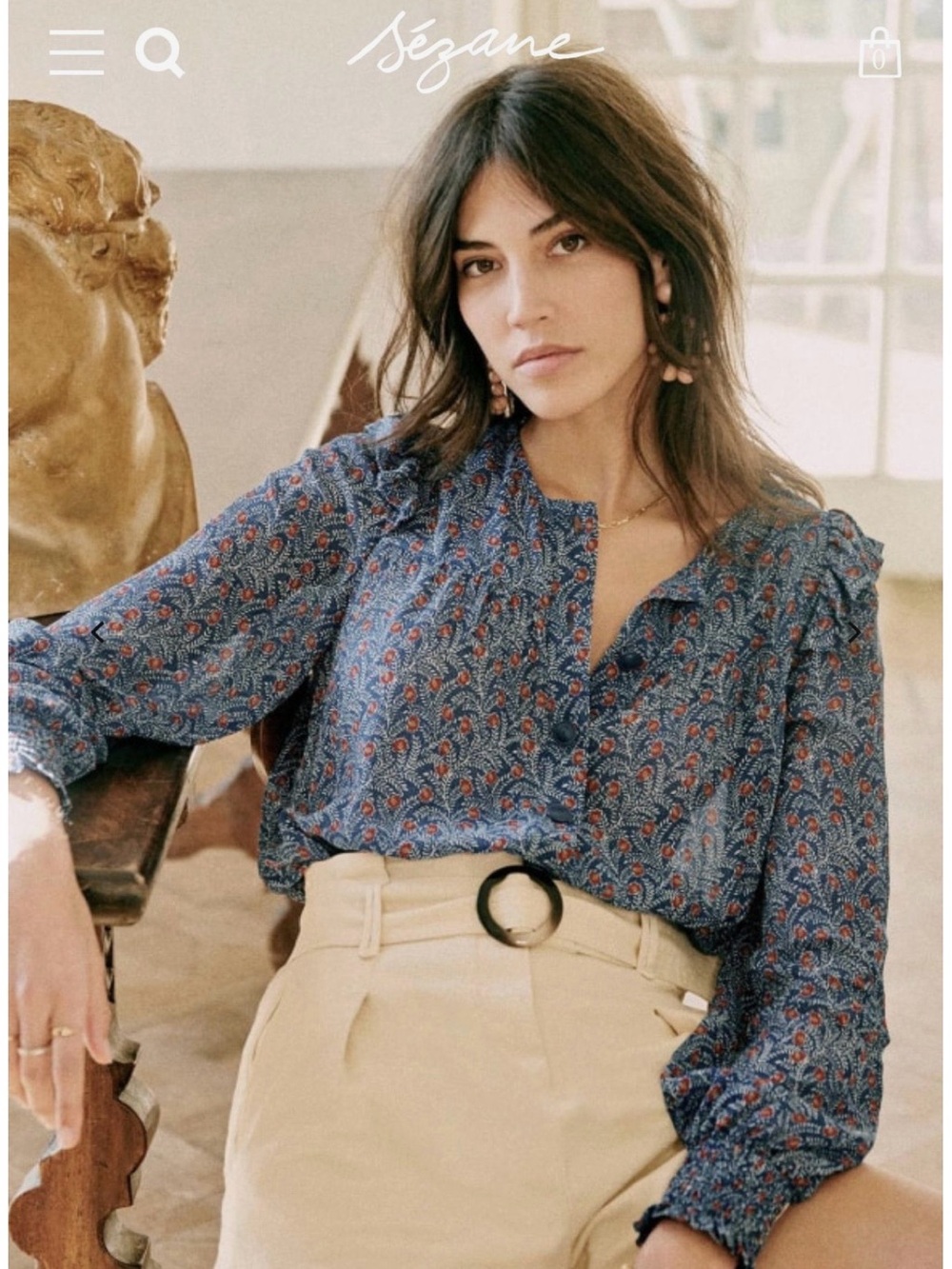 Sezane Floral Blouse / Shirt